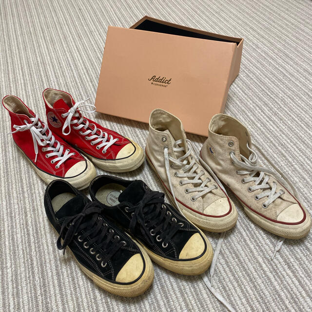 ようすけ様専用。コンバースaddictチャックテイラー三ツ星3足セット