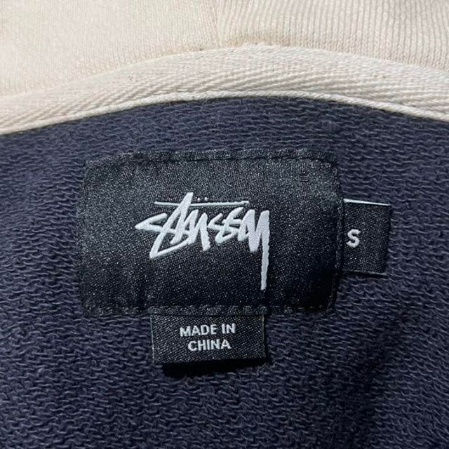 【超希少カラー】 STUSSY パーカー バックロゴ 入手困難 ツートン