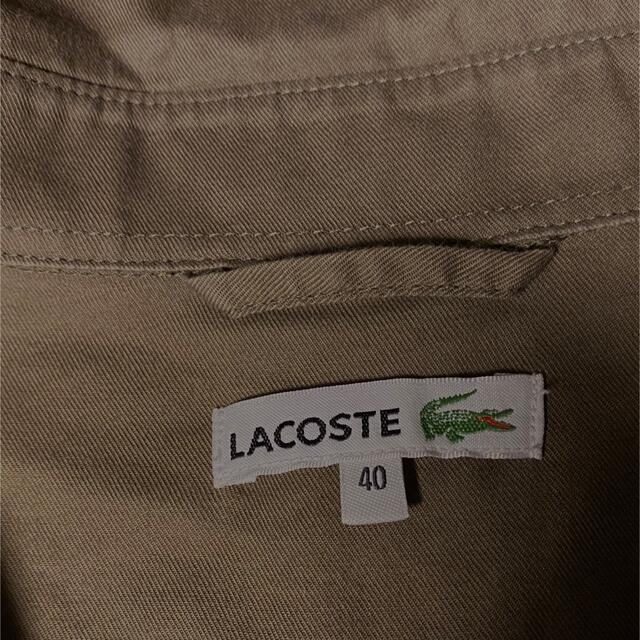 LACOSTE(ラコステ)のラコステ LACOSTE シャツカラーのワンピース  カーキ　40 レディースのワンピース(ひざ丈ワンピース)の商品写真