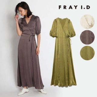 フレイアイディー(FRAY I.D)のFRAYI.D カシュクールサテンワンピース(ロングワンピース/マキシワンピース)