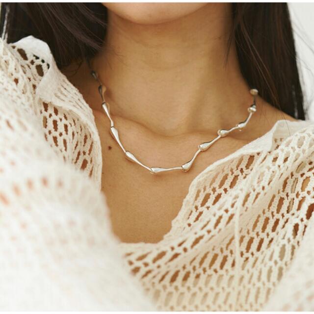 TODAYFUL  Bone Chain Choker   Silver925