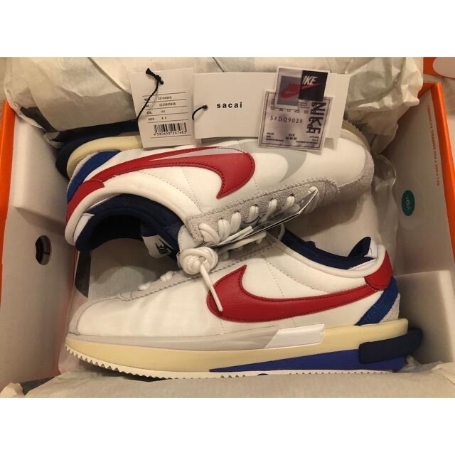 sacai × Nike Zoom Cortez 26.5cm 公式ステッカー付