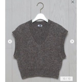 完売 ＜H＞ALPACA NYLON BOUCLE KNIT VEST/ベスト