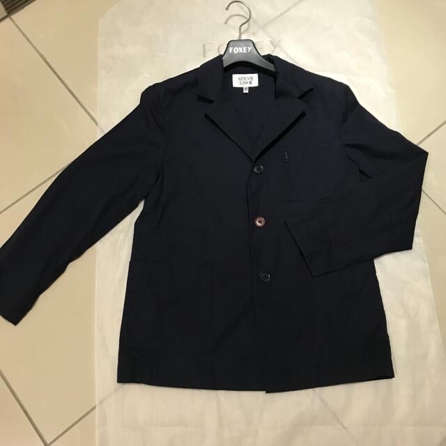 ARMANI JUNIOR(アルマーニ ジュニア)のアルマーニ ジュニア コットンジャケット 紺 キッズ/ベビー/マタニティのキッズ服男の子用(90cm~)(ジャケット/上着)の商品写真