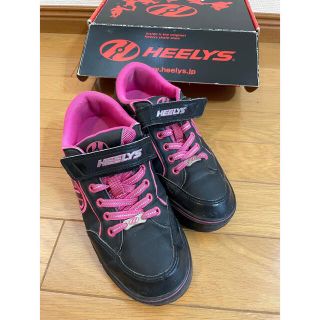 ヒーリーズ(HEELYS)のお値下げ！　HEELYS  ローラーシューズ　ブラック✖️ピンク　21㎝(ローラーシューズ)