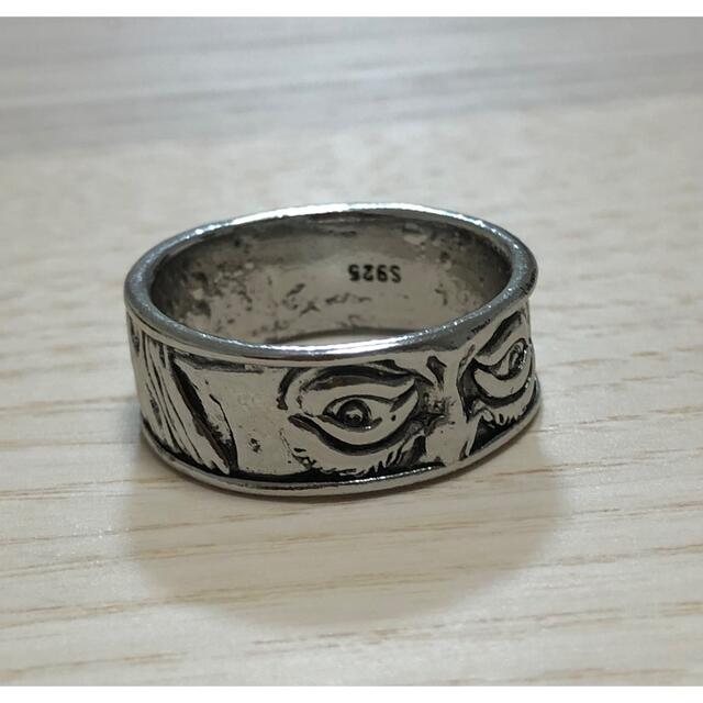 リング 指輪 25号 シルバー メンズ 顔 人の指輪 ユニーク 目玉 大統領 メンズのアクセサリー(リング(指輪))の商品写真