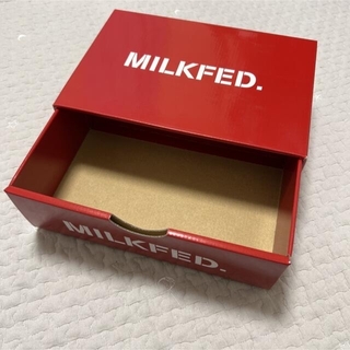 ミルクフェド(MILKFED.)の【新品】 MILKFED 収納ボックス ケース ギフト ノベルティ レッド ロゴ(ケース/ボックス)