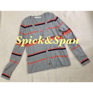 スピックアンドスパン(Spick & Span)のSpick&Span ♡カーディガン ボーダー　リブニット(カーディガン)