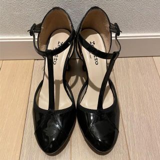 値下げ　3,5万　repetto 23.5 青本革スウェードレザーヒールパンプス