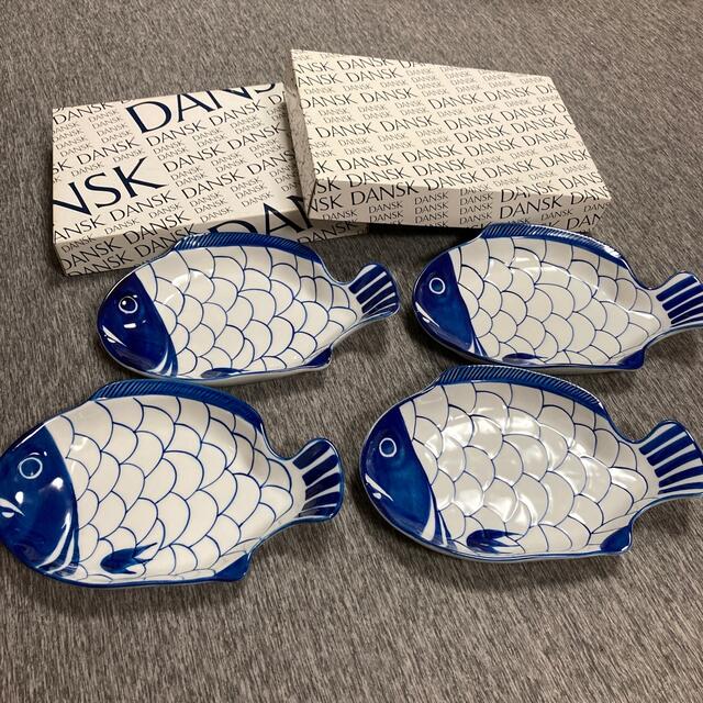 ダンスク 魚 アラベスク フィッシュ プレート 皿 4枚セットの ダンスク 魚 アラベスク フィッシュ プレート 皿 4枚セットの
