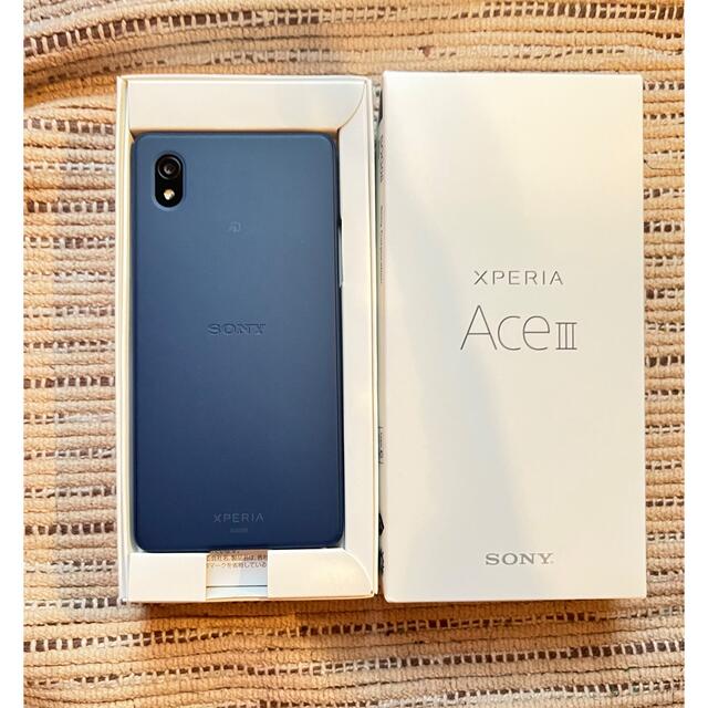 スマートフォン/携帯電話【¥33415→¥22000】Xperia Ace III ブルー SIMフリー