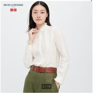 ユニクロ(UNIQLO)のりん3131様専用！UNIQLO 今期 イネス フリルブラウス(シャツ/ブラウス(長袖/七分))