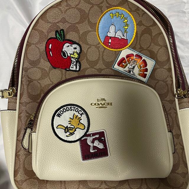 【新品】COACH スヌーピー シグネチャー ワッペン バックパック