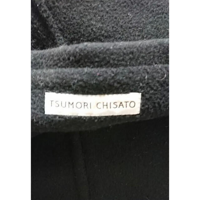 TSUMORI CHISATO(ツモリチサト)の【TSUMORI CHISATO】ロングコート 膝下丈  ブラック レディースのジャケット/アウター(ロングコート)の商品写真