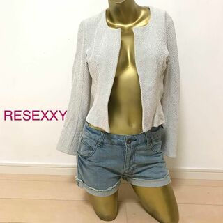 リゼクシー(RESEXXY)の【0111】RESEXXY ブロック ジャケット M ホワイト(テーラードジャケット)