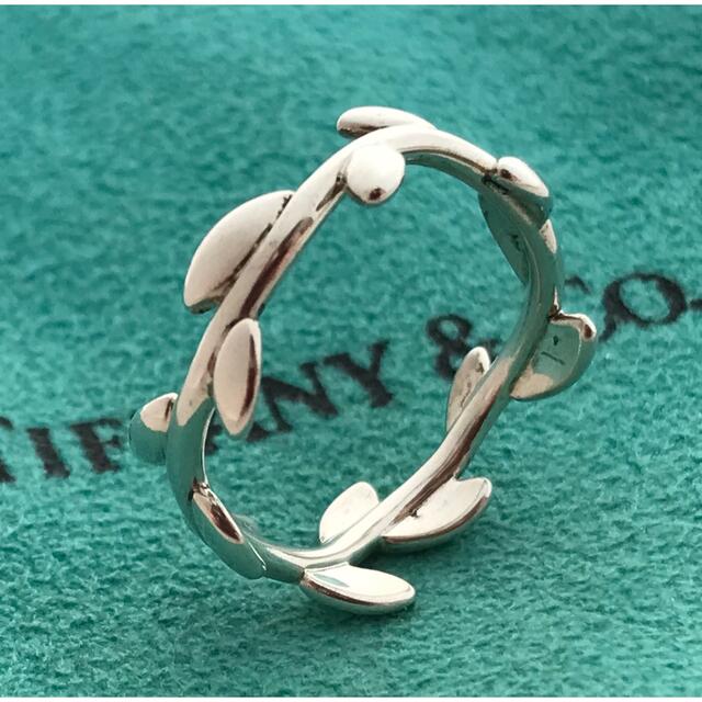 Tiffany オリーブ リーフ バンド リング14号美品 fmviva.com.uy