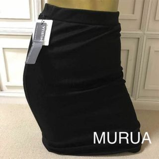 ムルーア(MURUA)の【0183】MURUA ロング タイト スカート F ブラック(ひざ丈スカート)