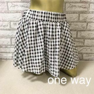 ワンウェイ(one*way)の【0190】one way ギンガムチェック柄 キュロットスカート M(キュロット)