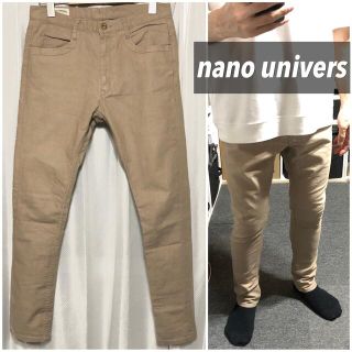 ナノユニバース(nano・universe)のnano universチノパンスキニーパンツSサイズベージュパンツメンズ(チノパン)