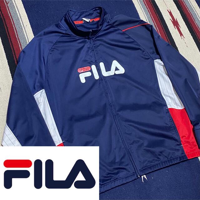 FILA(フィラ)の90s 古着 フィラ トラックジャケット ジャージ XL プリントロゴ ゆるだぼ メンズのトップス(ジャージ)の商品写真