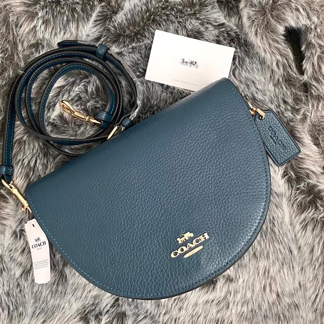 マグネット式外部新品☆COACH(コーチ) グリーン  レザー ショルダーバッグ