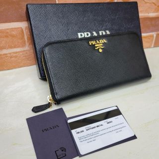 よごれあり】 PRADA - プラダ サフィアーノ 長財布 ネロ 国内正規品の