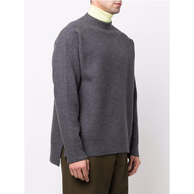 jil sander クルーネックセーター　ニット　グレー　48 | フリマアプリ ラクマ