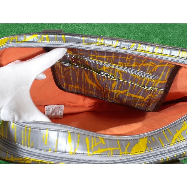 人気の商品 abbi アビィ PCバッグ yellow & Gray ビジネスバッグ