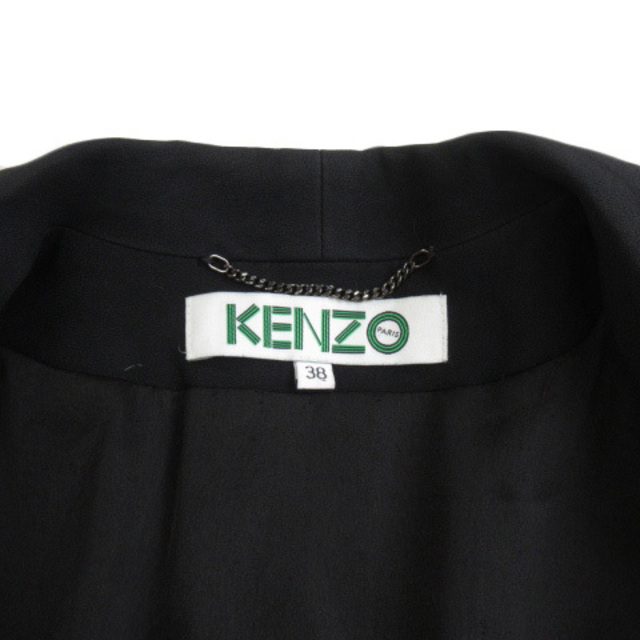 ケンゾー KENZO ジャケット テーラード 1ボタン 38 黒 ブラック 3