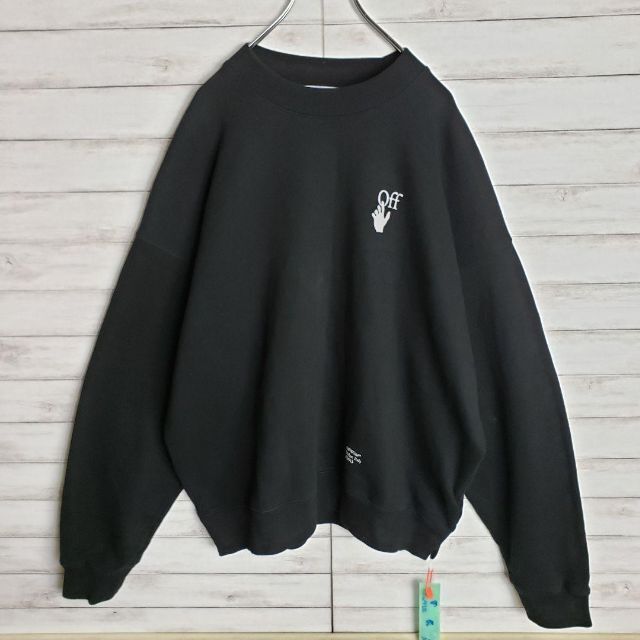 OFF-WHITE(オフホワイト)の【美品】オフホワイト 両面プリント クロスアロー ビックシルエット スカル L メンズのトップス(スウェット)の商品写真