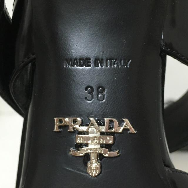 PRADA(プラダ)のプラダ サンダル 38 レディース - 黒 レディースの靴/シューズ(サンダル)の商品写真