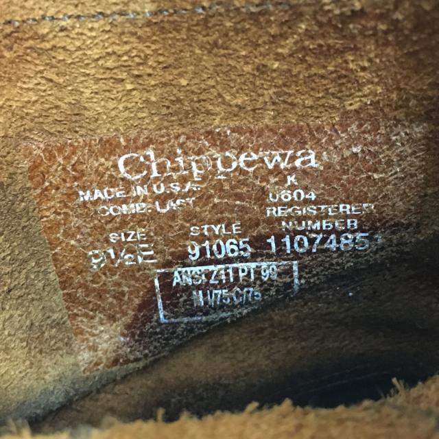 CHIPPEWA(チペワ)のチペワ ショートブーツ 9 1/2E メンズ メンズの靴/シューズ(ブーツ)の商品写真