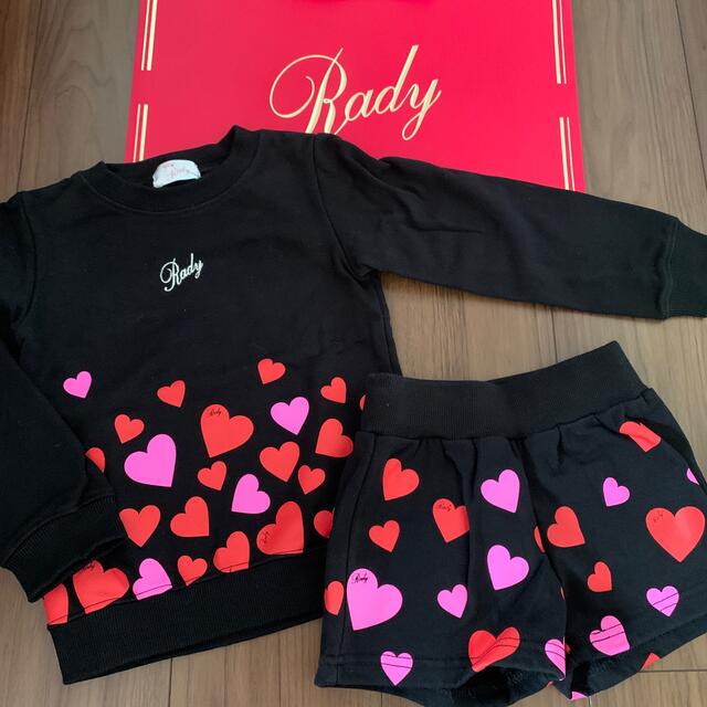 Rady(レディー)のちびRady ハートセットアップ  S キッズ/ベビー/マタニティのキッズ服女の子用(90cm~)(Tシャツ/カットソー)の商品写真