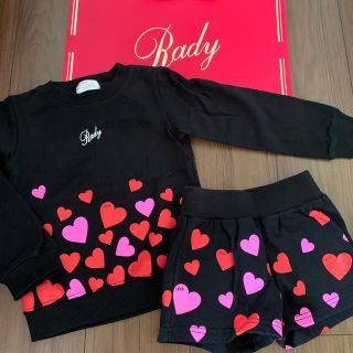 レディー(Rady)のちびRady ハートセットアップ  S(Tシャツ/カットソー)