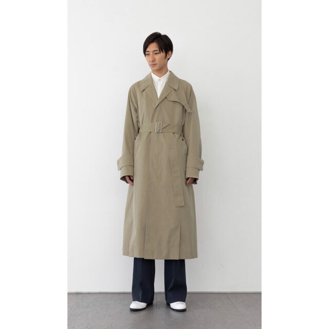 COTTON SILK OFFICER TRENCH COAT .004 メンズのジャケット/アウター(トレンチコート)の商品写真