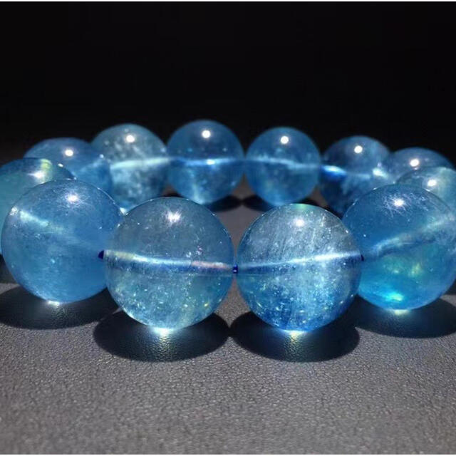 激安正規品 【天然】アクアマリン ブレスレット19.3mm ブレスレット