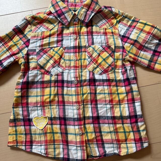 JENNI(ジェニィ)のチェックシャツ　110 キッズ/ベビー/マタニティのキッズ服女の子用(90cm~)(Tシャツ/カットソー)の商品写真