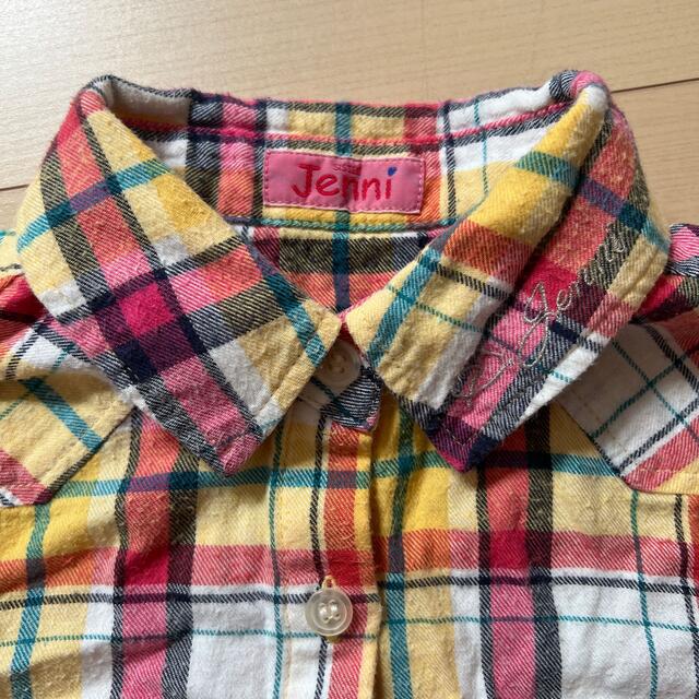 JENNI(ジェニィ)のチェックシャツ　110 キッズ/ベビー/マタニティのキッズ服女の子用(90cm~)(Tシャツ/カットソー)の商品写真