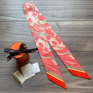 エルメス(Hermes)のHERMES エルメスツイリー Cavalcadour Morning オレンジ(バンダナ/スカーフ)