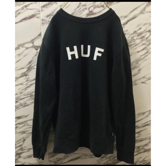 HUF(ハフ)のHUF ハフ センターロゴ スウェット トレーナー ブラック S メンズのトップス(スウェット)の商品写真