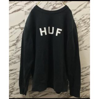 ハフ(HUF)のHUF ハフ センターロゴ スウェット トレーナー ブラック S(スウェット)