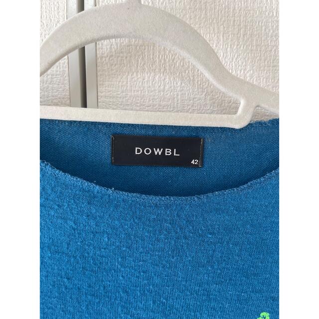 DOWBL(ダブル)のラスト1点！DOWBL ターコイズブルー　ニット　サイズ42（Sサイズ） メンズのトップス(ニット/セーター)の商品写真