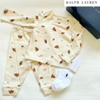 ラルフローレン(Ralph Lauren)の春カラー　ふわふわコットン　9m75cm  ラルフローレン　ポロベア　セット(Ｔシャツ)