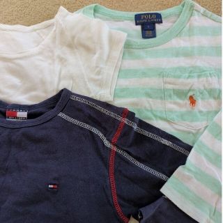 ポロラルフローレン(POLO RALPH LAUREN)の120 ブランド長袖シャツ２枚+半袖インナー 全て綿100%(Tシャツ/カットソー)