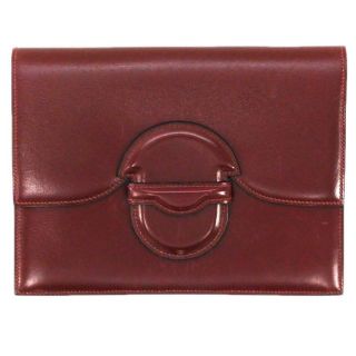 エルメス(Hermes)のエルメス クラッチ ファコ ボックスカーフ ルージュアッシュ JJS00949(クラッチバッグ)