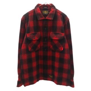 ダブルタップス(W)taps)のWTAPS ダブルタップス 11AW VATOS L/S SHIRT WOOL TEXTILE VATOS 112SPDT-SHM02 長袖チェックシャツ レッド(シャツ)