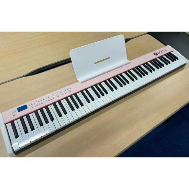 限定】電子ピアノ 88鍵盤ピンク キーボード ピアノ 人気 スリムボディ