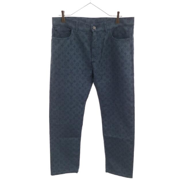 LOUIS VUITTON ルイヴィトン 19AW Monogram Slim Jeans モノグラム総柄ロゴデニムパンツ インディゴ RM192M QJQ HHD20W