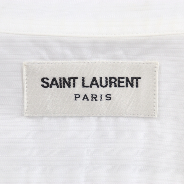 Saint Laurent(サンローラン)のサンローラン 20年製 シャドーストライプ長袖シャツ メンズ 白 コットン SAINT LAURENT メンズのトップス(シャツ)の商品写真