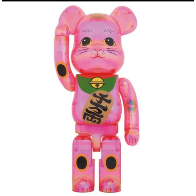 【新品未開封】BE@RBRICK 招き猫 桃色透明メッキ 1000％